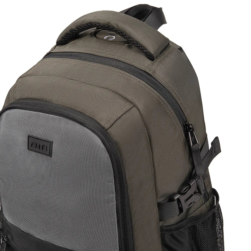 MOCHILA PORTA OLIVIER VERDE/GRIS