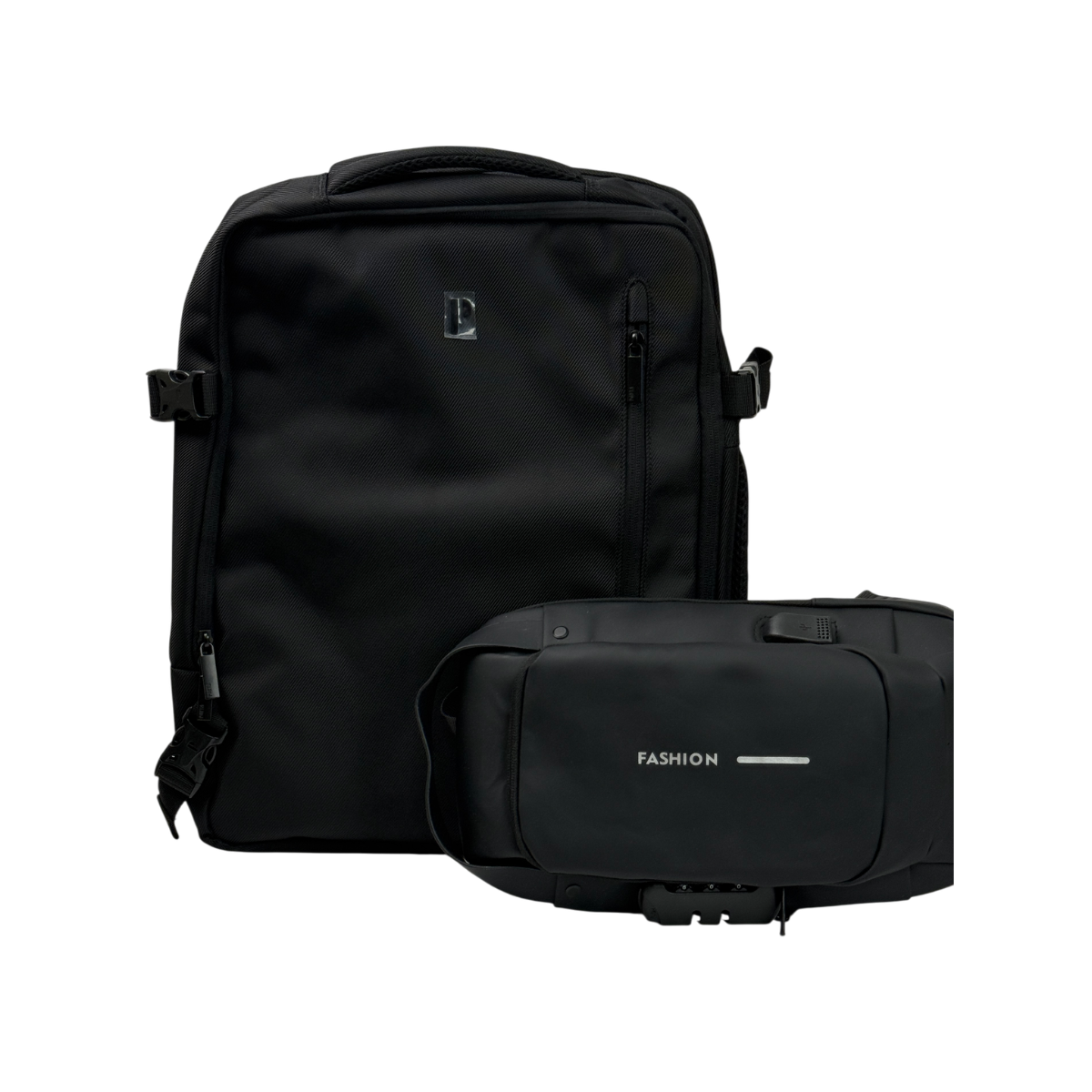 MOCHILA PORTA IBERIA BLACK + MORRAL ANTIRROBO