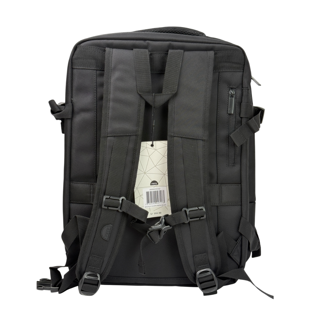 MOCHILA PORTA IBERIA BLACK + MORRAL ANTIRROBO