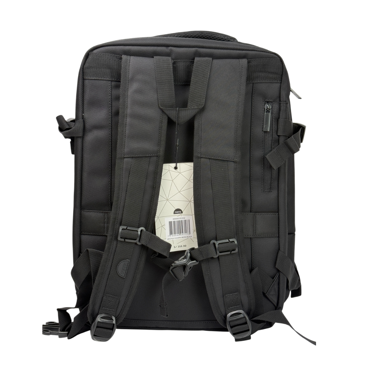 MOCHILA PORTA IBERIA BLACK + MORRAL ANTIRROBO