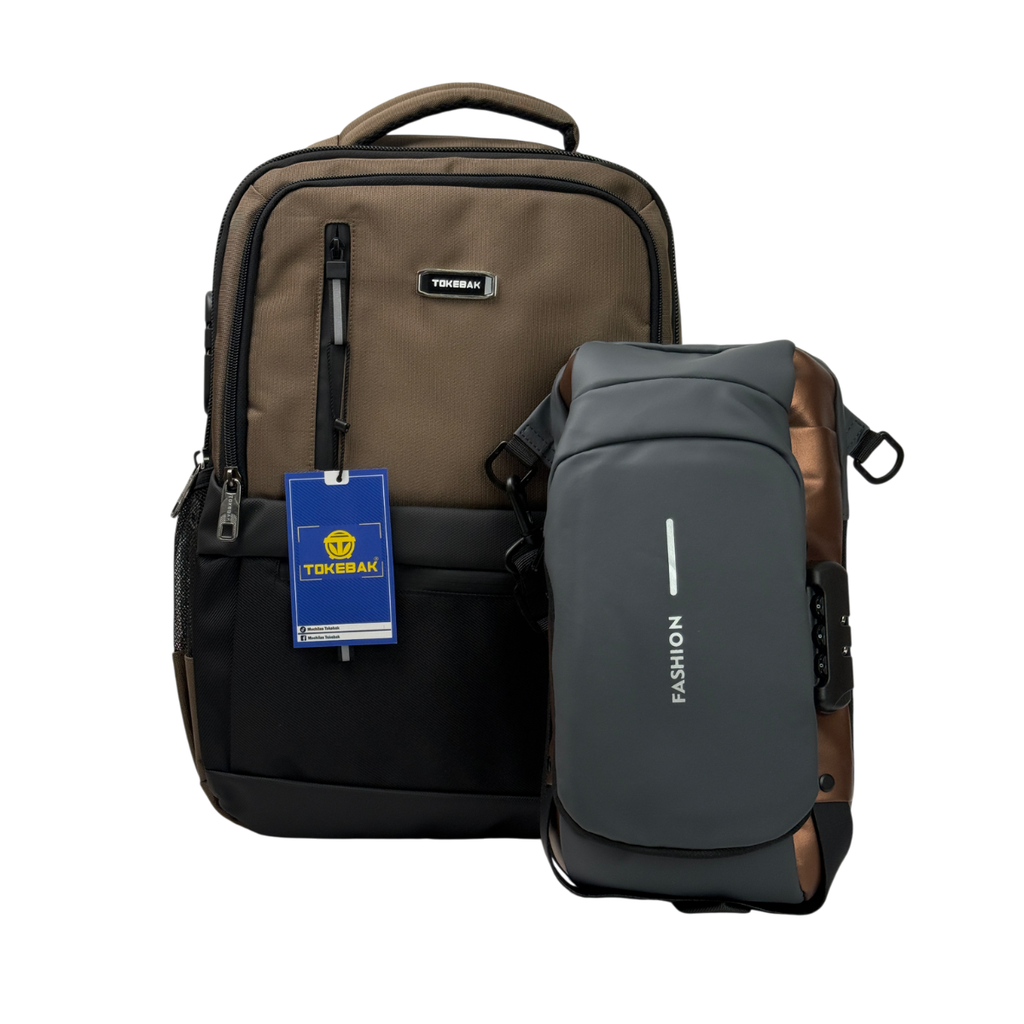 MOCHILA TOKERBAK ROMBO ARENA + MORRAL ANTIRROBO