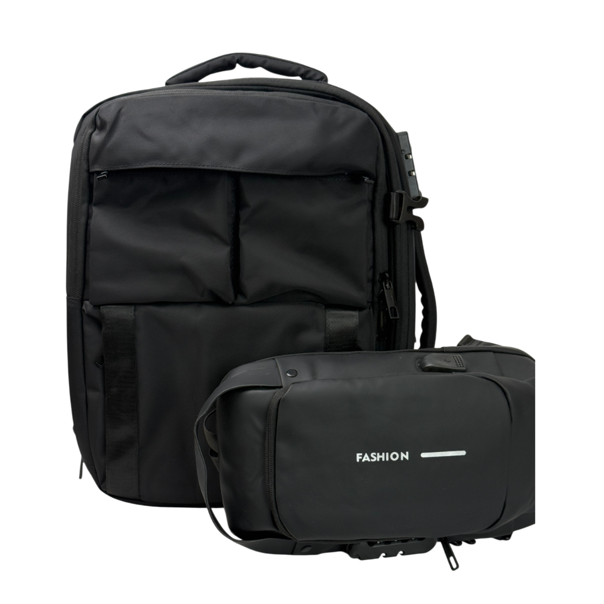 MOCHILA YOU TRAVELER NEGRA + MORRAL ANTIRROBO