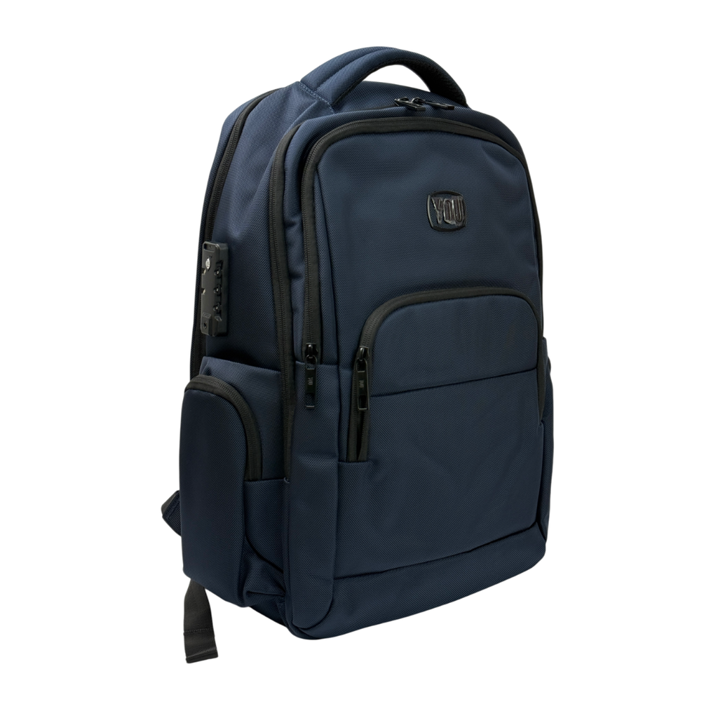 MOCHILA YOU TERRENO AZUL + MORRAL ANTIRROBO