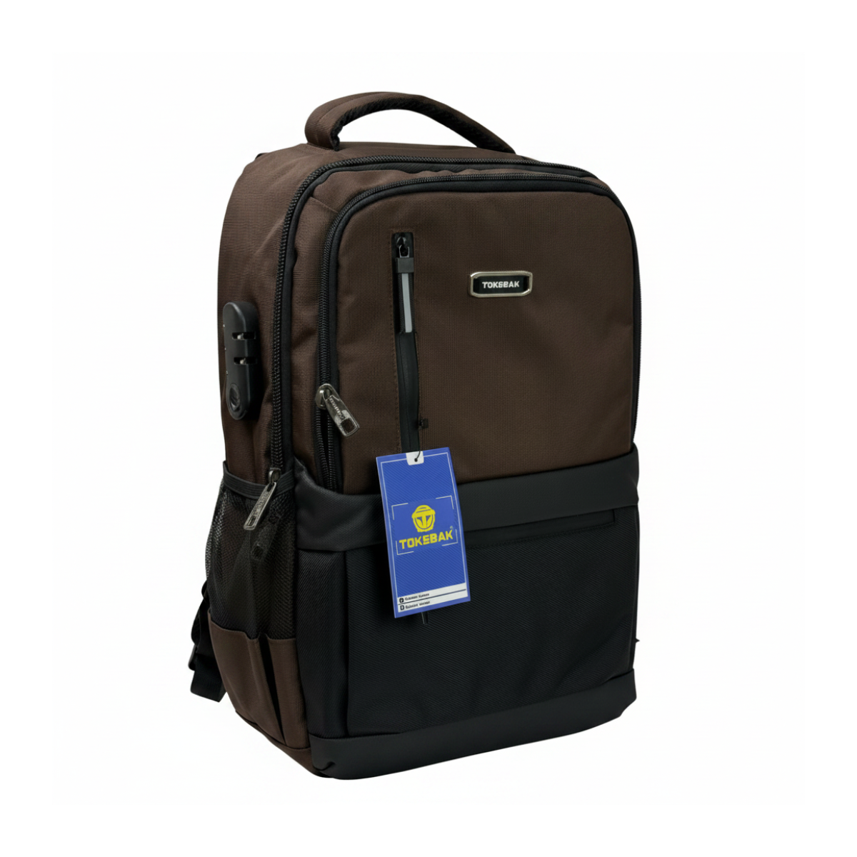 MOCHILA TOKEBAK ROMBO - MARRON + MORRAL ANTIRROBO