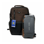 MOCHILA TOKEBAK ROMBO - MARRON + MORRAL ANTIRROBO