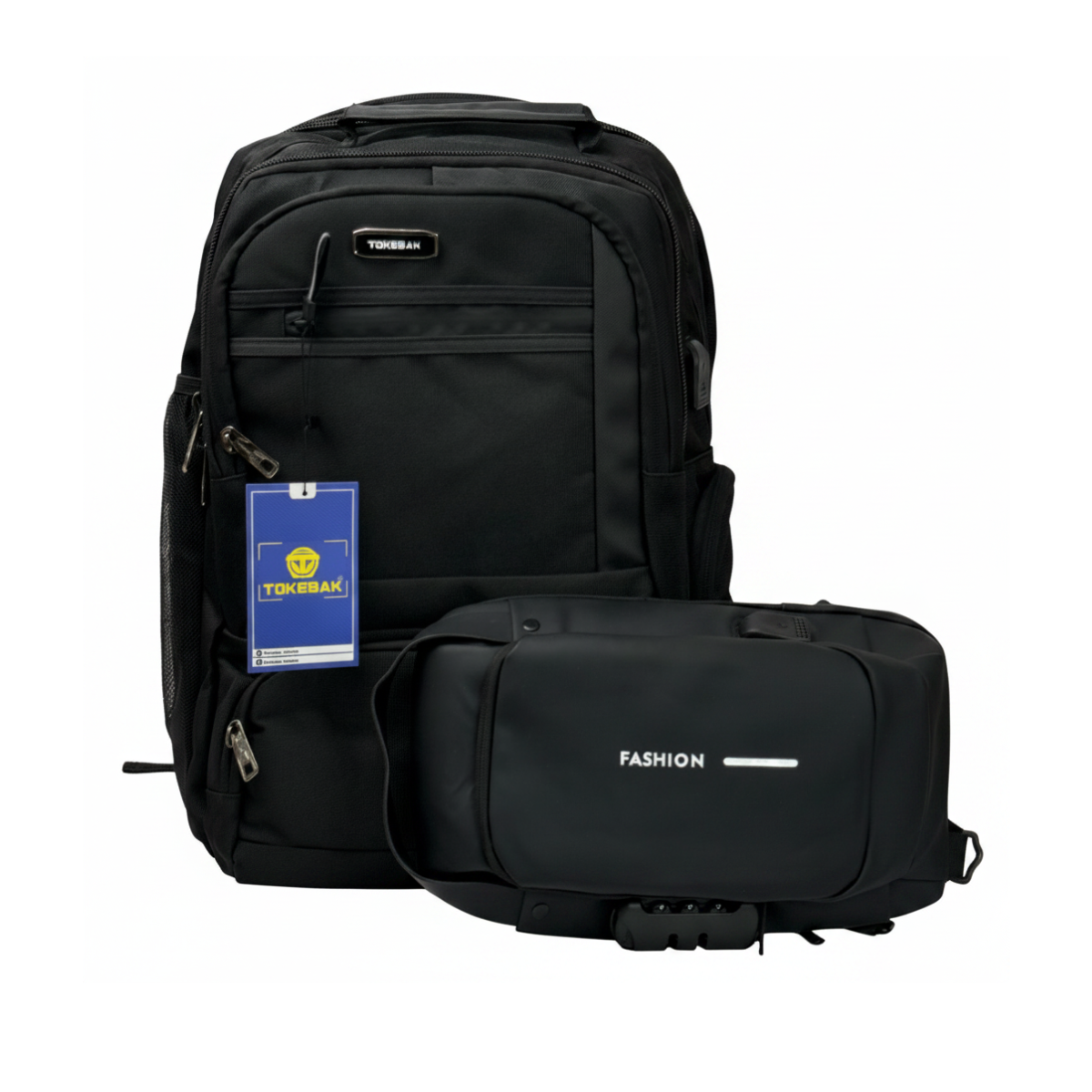 MOCHILA TOKEBAK ROTAR - NEGRA. + MORRAL ANTIRROBO