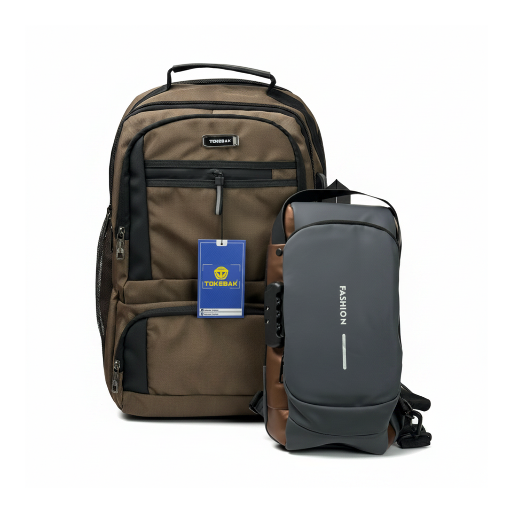 MOCHILA TOKEBAK ROTAR ARENA + MORRAL ANTIRROBO
