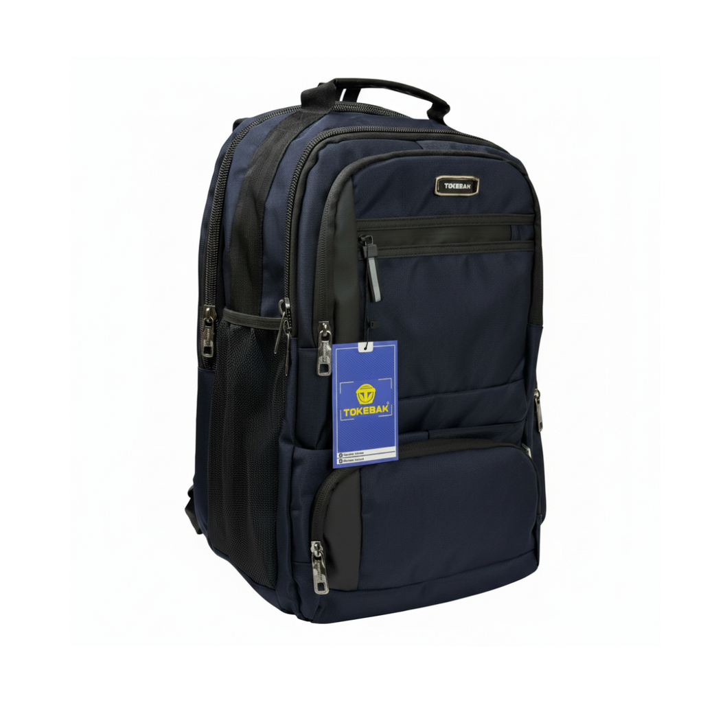 MOCHILA TOKEBAK ROTAL AZUL + MORRAL ANTIRROBO
