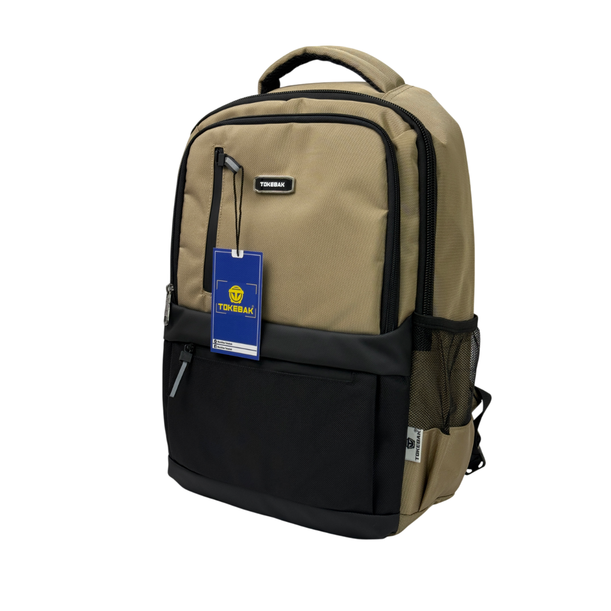 MOCHILA TOKEBAK ROMBO - BEIGE