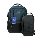 MOCHILA TOKEBAK ROMBO - TURQUESA + MORRAL ANTIRROBO