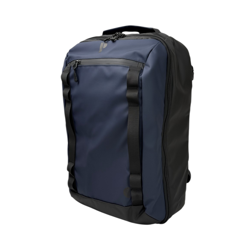 MOCHILA PORTA VIAJERA ANKARA-MCH AZUL/NEGRO + MORRAL ANTIRROBO