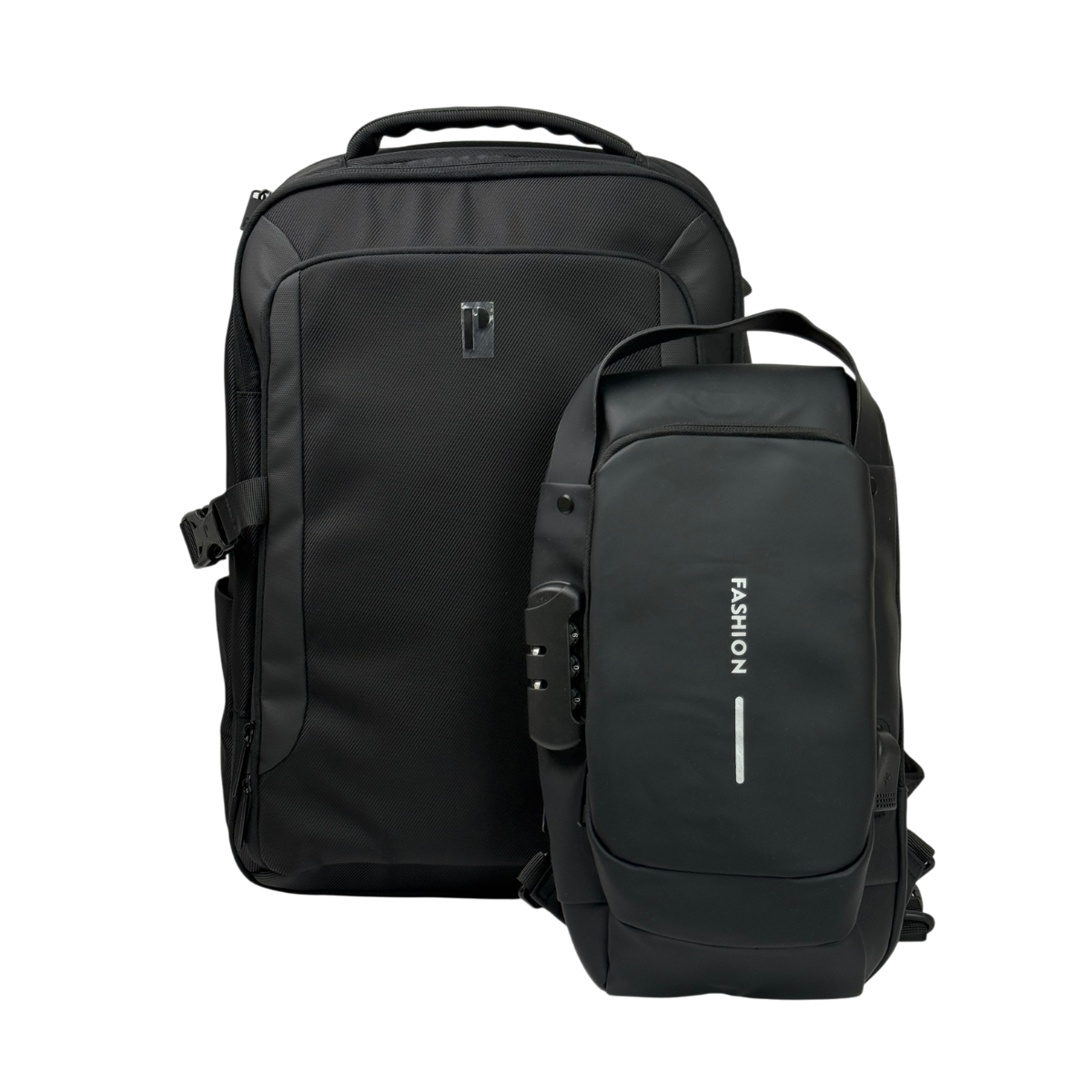 MOCHILA PORTA MUNICH NEGRO + MORRAL ANTIRROBO